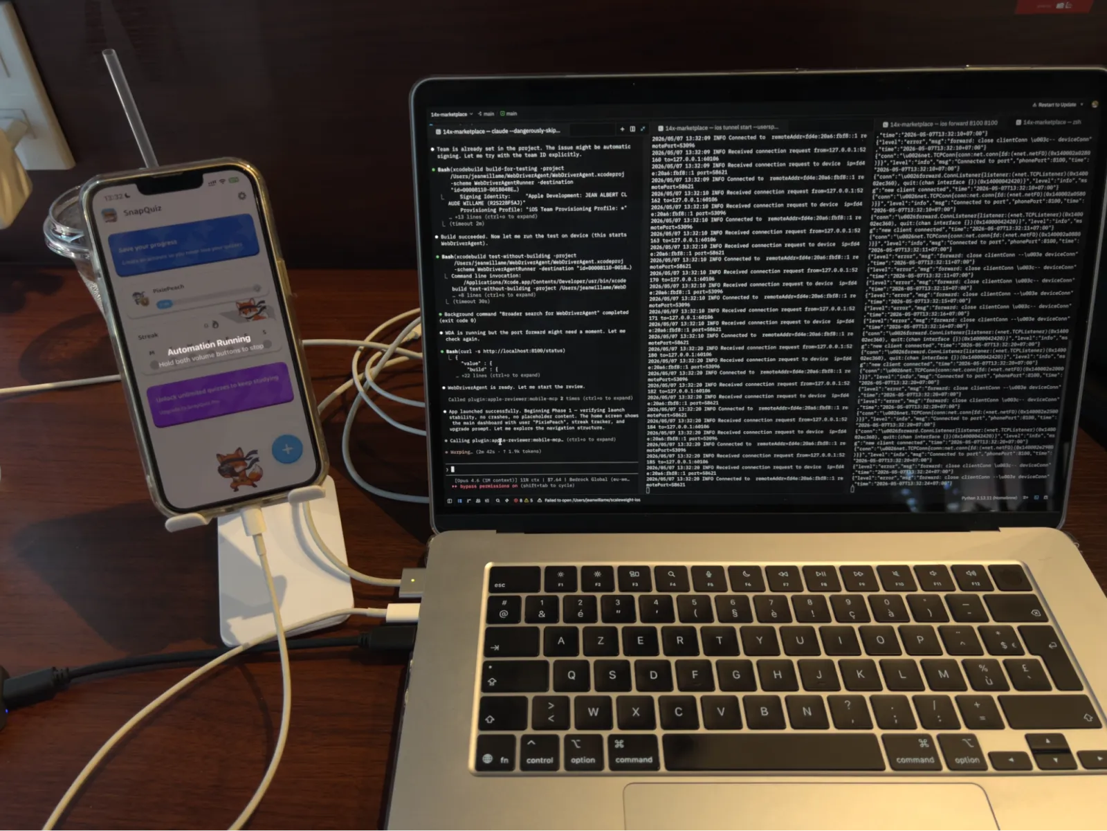 Apple Reviewer automation running for SnapQuiz app