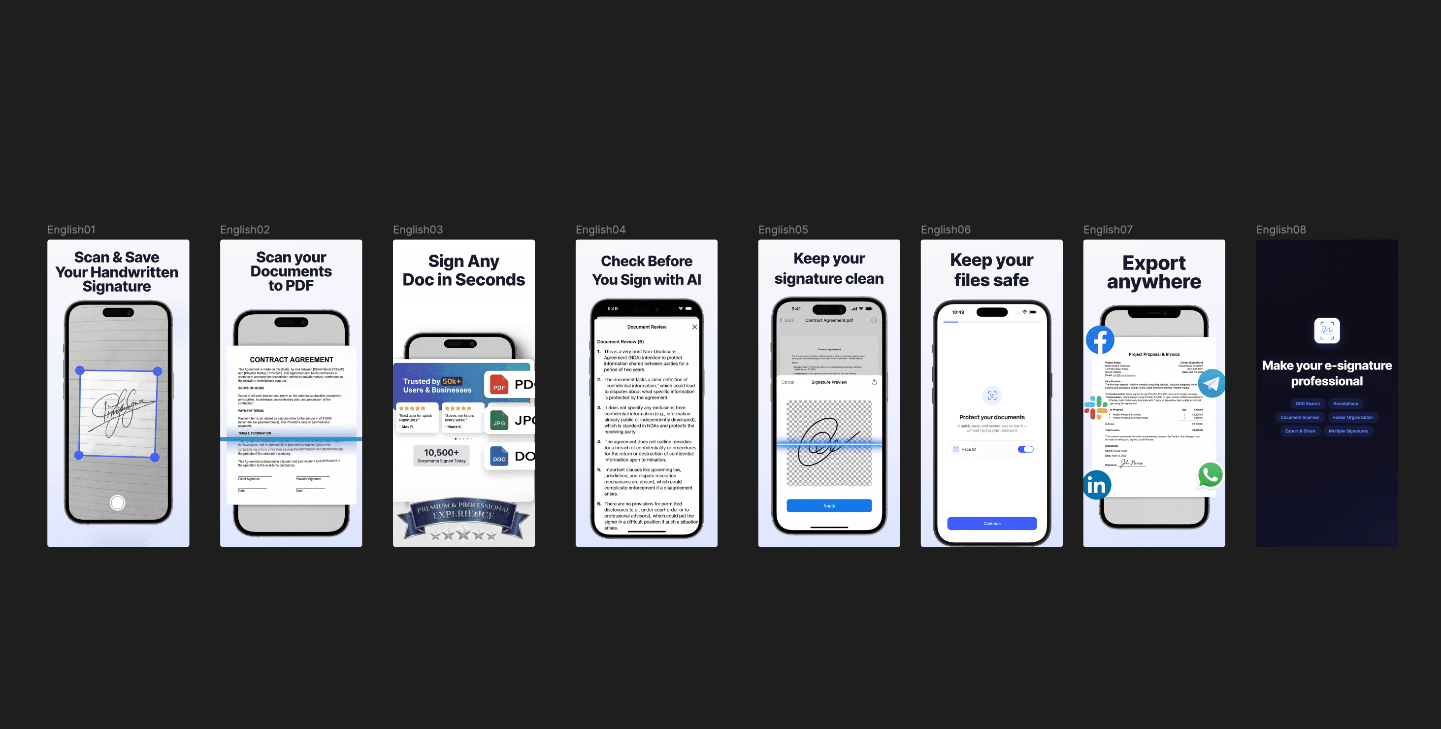 Signature Maker app screenshots
