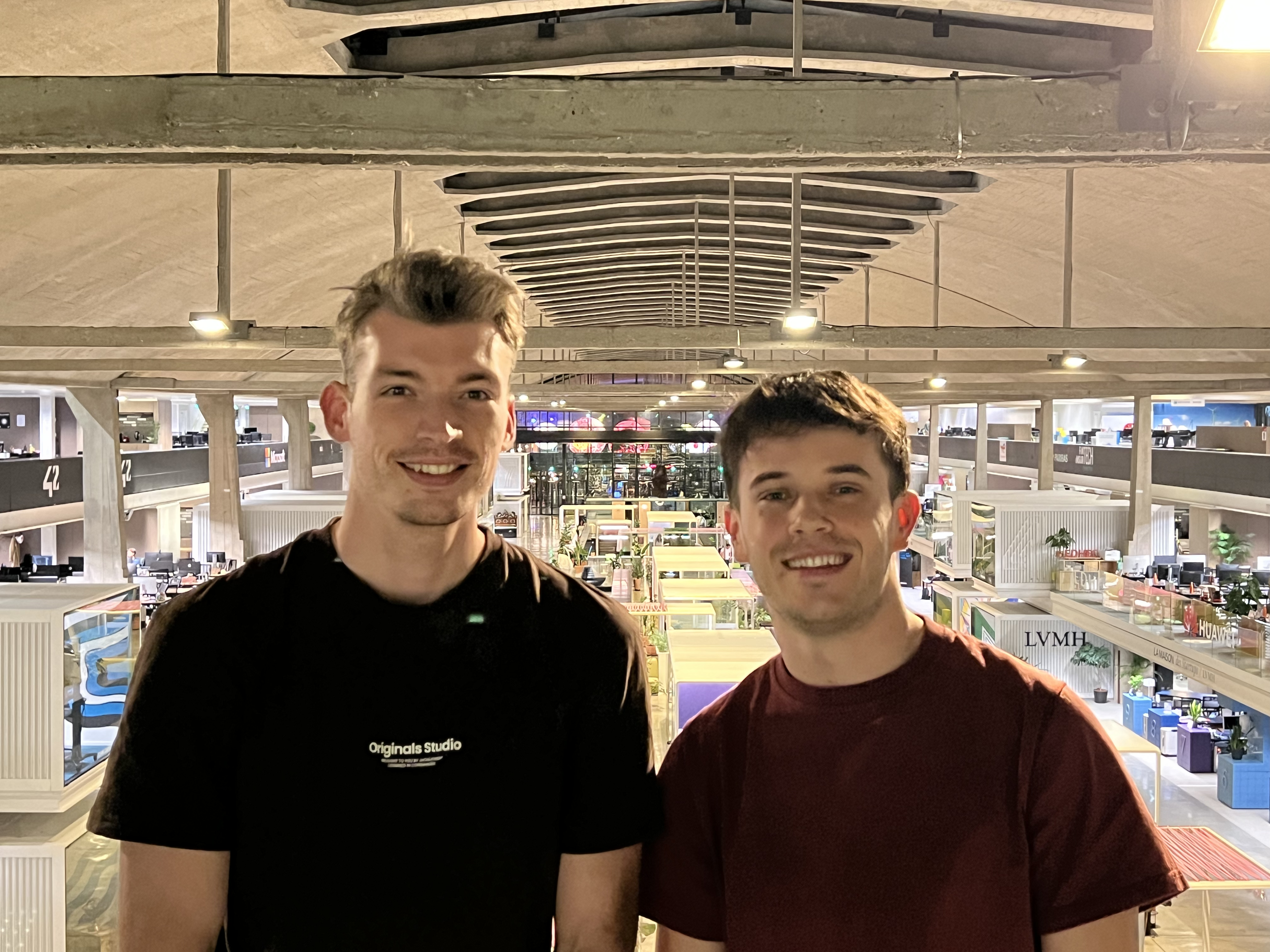 With my co-founder at Station F, Paris