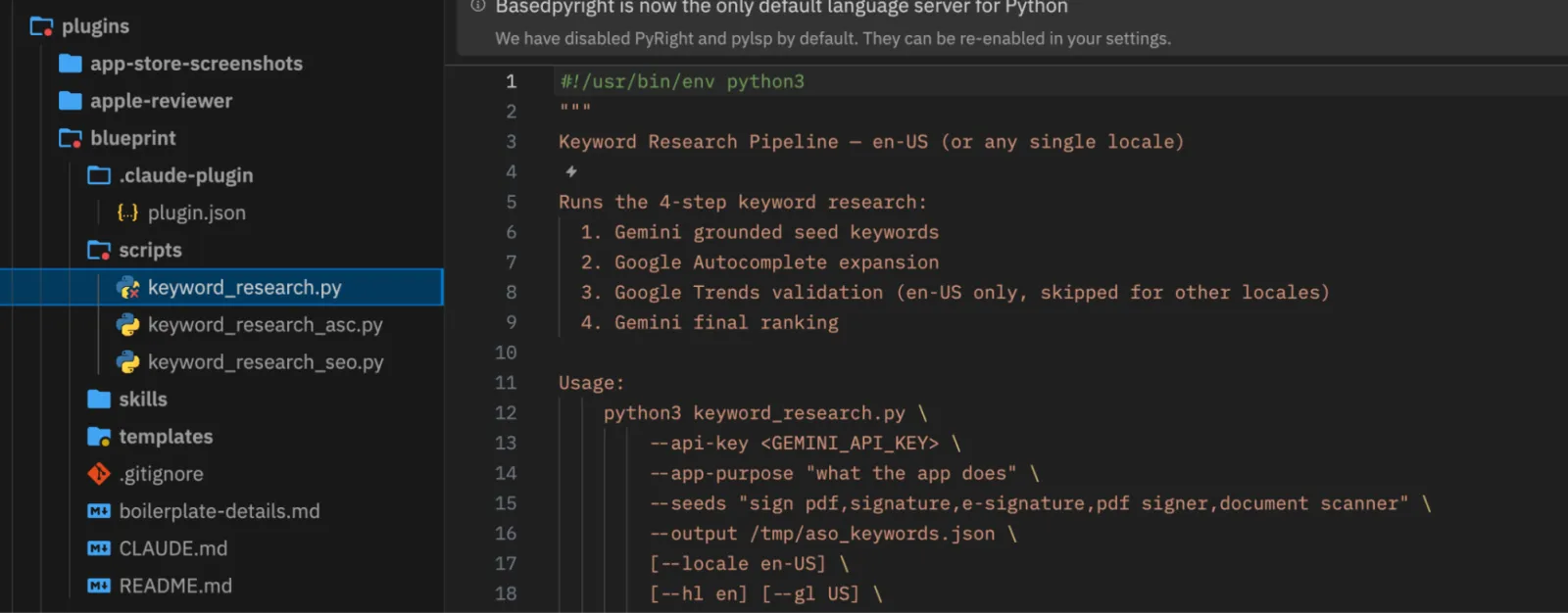 Keyword research file generated for SignatureMaker