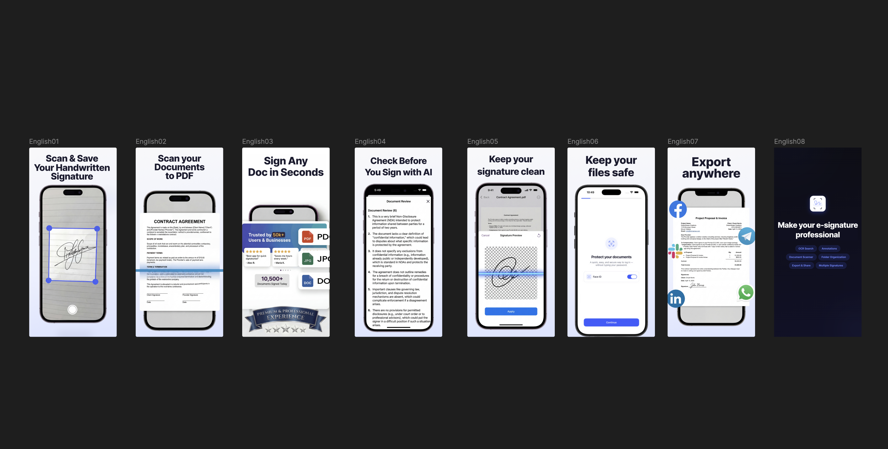 Signature Maker app screenshots